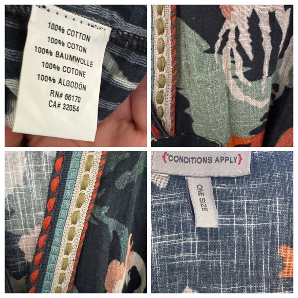 Anthropologie Conditions Apply Floral Kaftan Dress - Picture 4 of 10